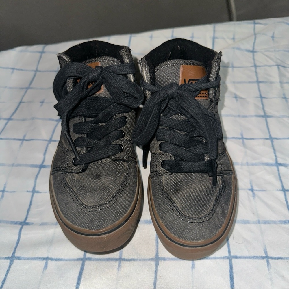 Vans Black and Brown High-Top Sneakers